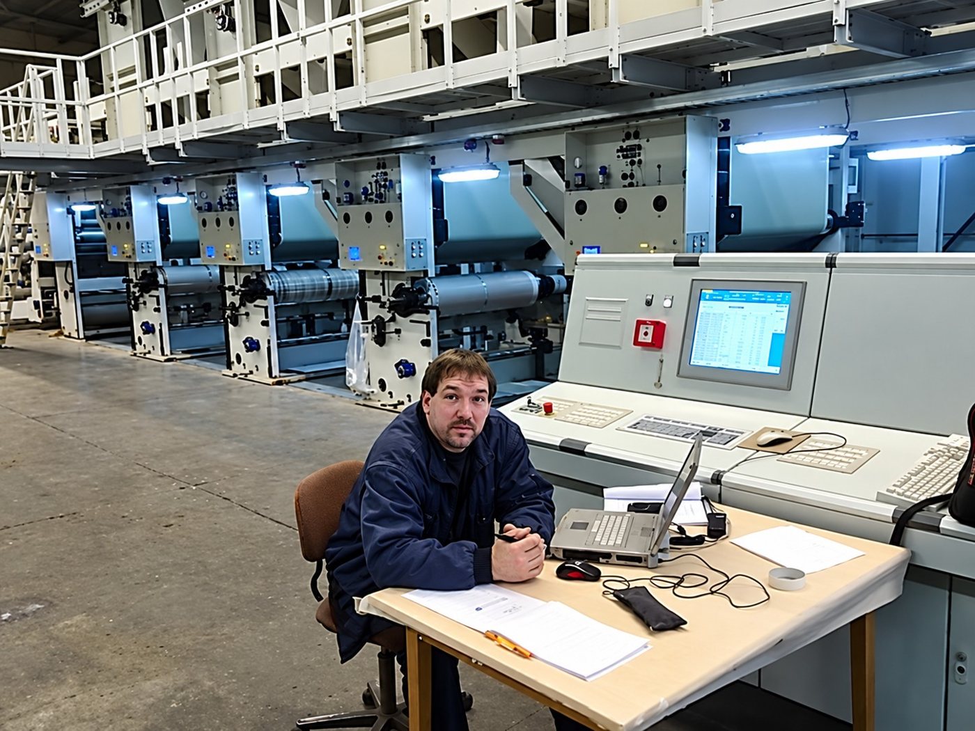Pavel prie linijos valdymo pulto paleidimo metu